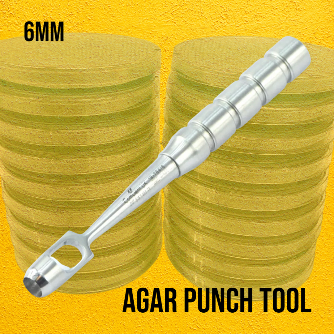 MycoPunks - 6mm Agar punch transfer tool (stainless steel medical) -
