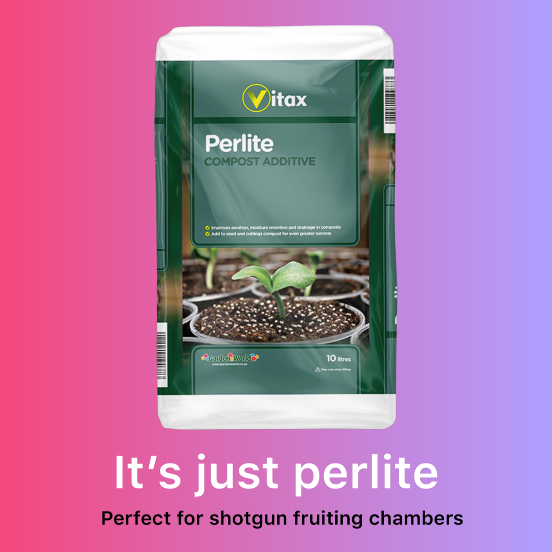 Perlit (10 Liter) perfekt für Fruchtkammern von Pilzschrotflinten.